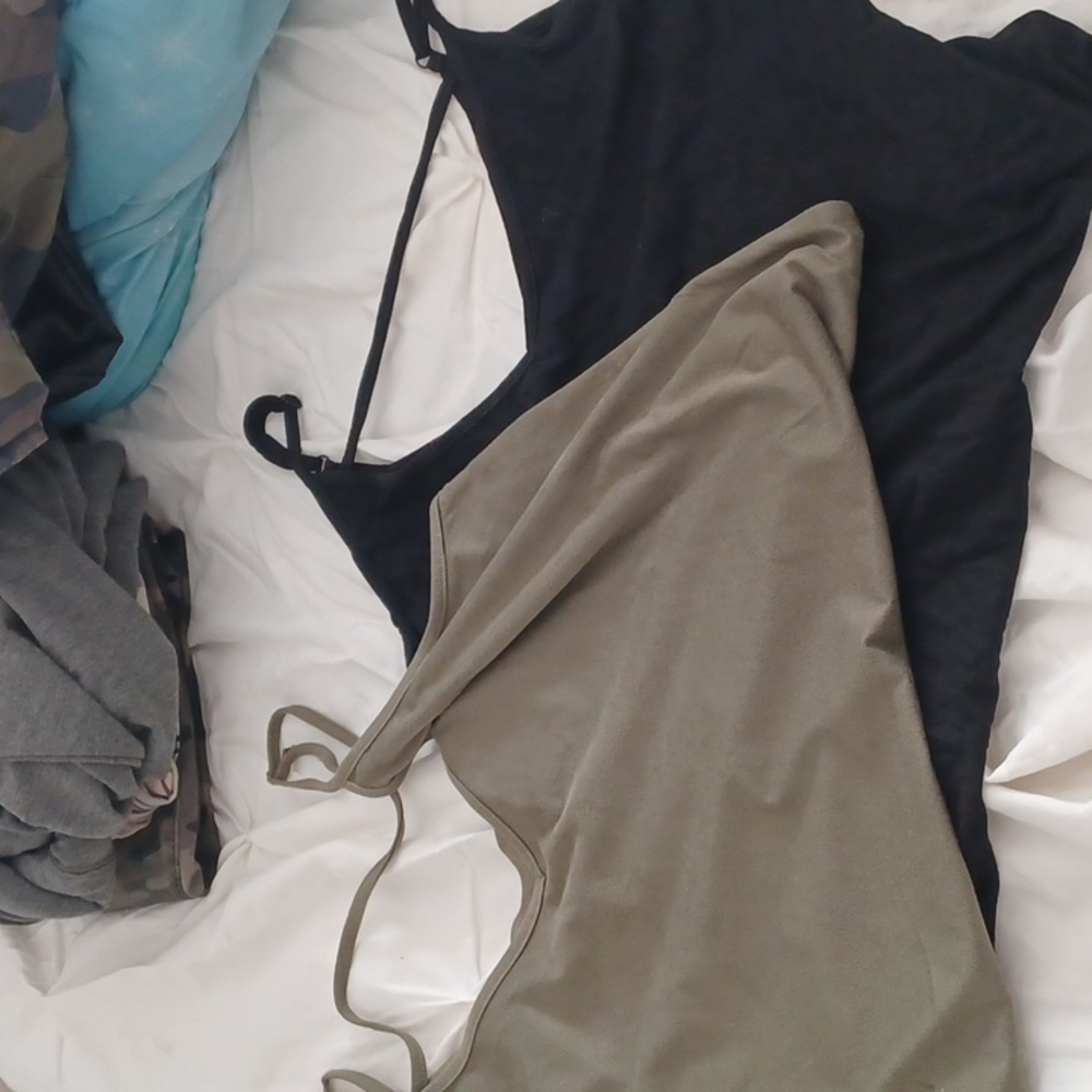 2 velvet Shyanne strap shirts